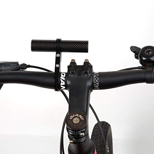 Vinqliq® Bike Cycling Lightweight Carbon Fiber Handlebar Extender Extension Lamp Holder Mount With Aluminum Alloy Bracket For Bike Mounts, Gps Units, Headlights, Cameras Or Smartphone Cases (Black) #TOP7