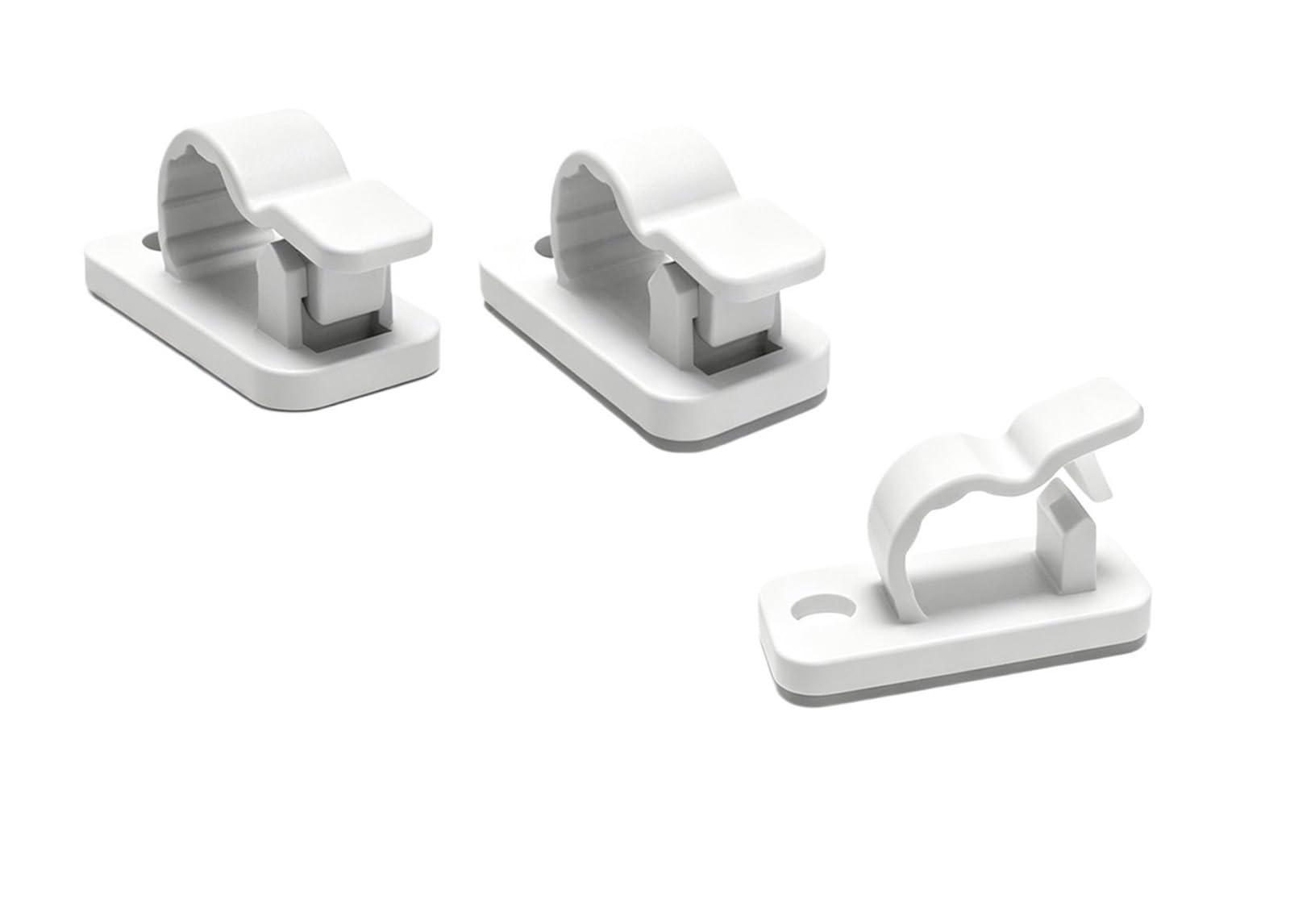 Dpnentv 20Pcs-White Self-Adhesive Bobbin Wire Clips Desktop Wall Data Line Fixed Management