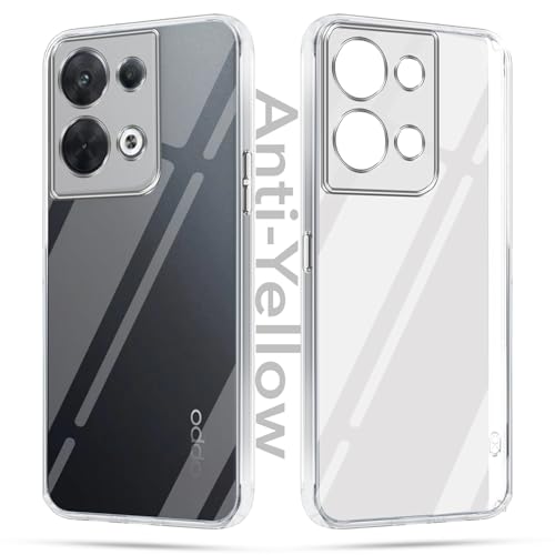 Image of Jkobi Lifetime Anti-Yellow Clear Back Cover Case for Oppo Reno 8 5G (Sleek Hard Crystal | Shockproof and Camera Protection)