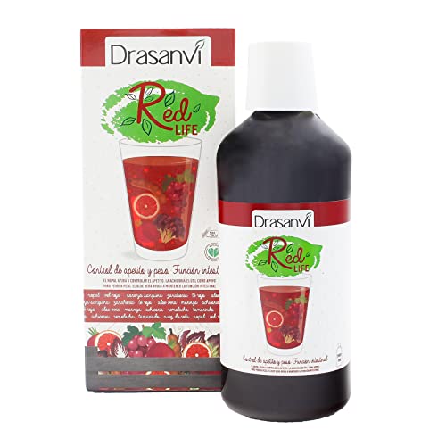 Drasanvi Red Life - Uva Roja + Nuez De Cola + Moringa + Tamarindo - Ayuda En El Control Del Peso - Vegano - Sin Gluten - 500Ml