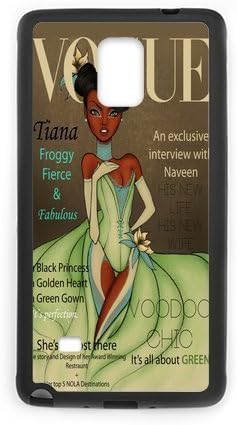 Custom Cartoon TPU Cases Protector Snap On Cover For Galaxy Note4, Princess Tiana Samsung Galaxy Note 4 Case