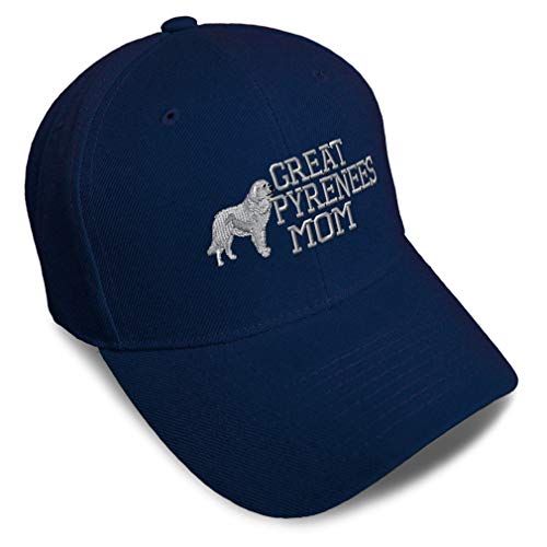 Speedy Pros Baseball Cap Great Pyrenees Mom Embroidery Acrylic Dad Hats for Men & Women Strap Closure Navy