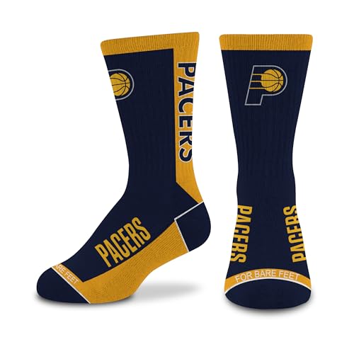 For Bare Feet NBA INDIANA PACERS MVP Crew Sock Team Color YOUTH