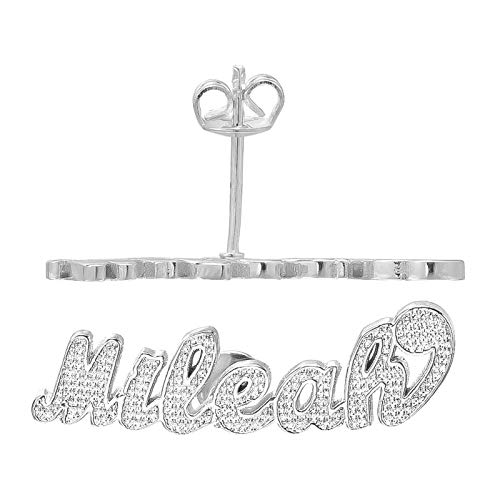 Sterling Silver Custom Stud Earrings - Personalized Name Earrings, Custom Made2