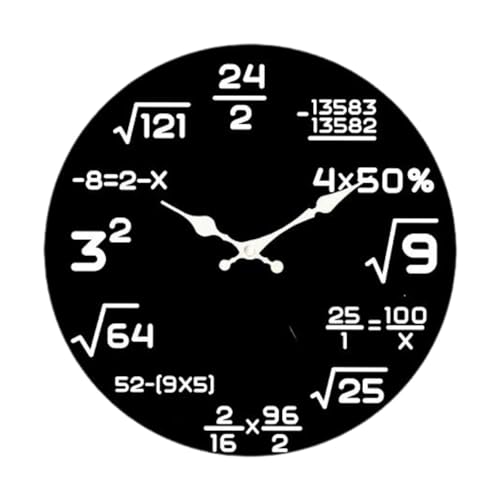 Horloge mathématique sans tic-tac ronde et design 30 cm
