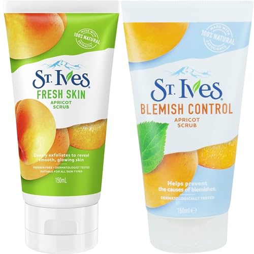 St Ives Face Scrub Fresh Skin and Blemish Control BUNDLE, 150ml each