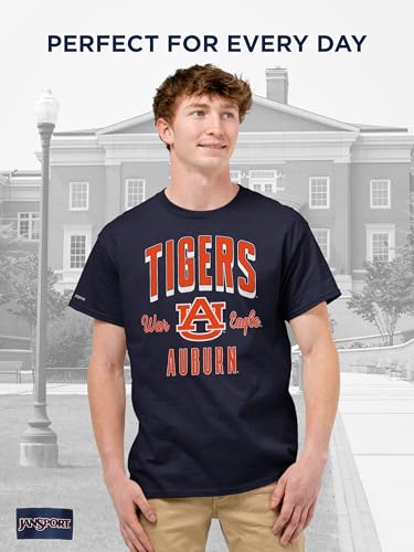 Image of JanSport NCAA Officially Licensed Campus Short Sleeve T Shirt for Men, Soft & Breathable Pre-Shrunk Cotton Crewneck T Shirt