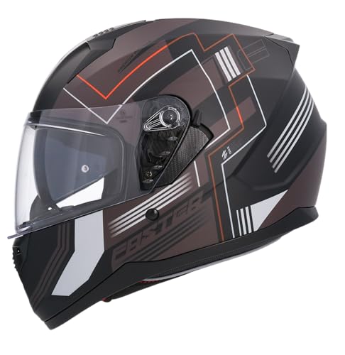 Shiro HEMETS Casco Integral SH-667 Faster Negro y Gris Mate con Gafas Solar (XL)