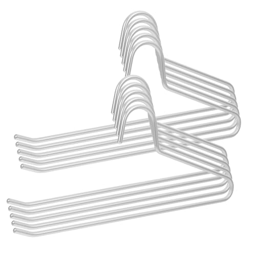 Hohopeti 10pcs Multi Pants Hangers Sturdy Trouser Rack for Closet Organization Wrinkle Jean Hangers Space Saving Design for Easy Access to Clothing