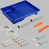 TOQUHON - Paint Roller Set, Indoor/Outdoor House Painting Tool Kit, Paint Tape Set, Paint Tray Tool Kit