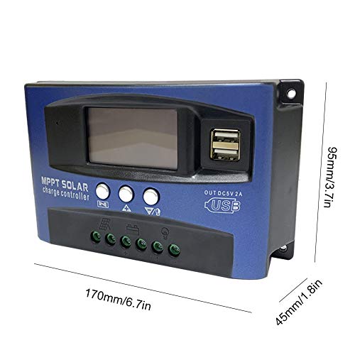 Solaranlage Mppt-ladecontroller 12v / 24v Solarpanel Batterieladeregler 30a Mit LCD-anzeigen-USB-anschluss – Bild 3