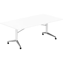 Modular Conference Table, Flip-Top Mobile Conference Table, Mobile Training Desk, with Silent Wheels, for Office, Home, Classroom, Seminar