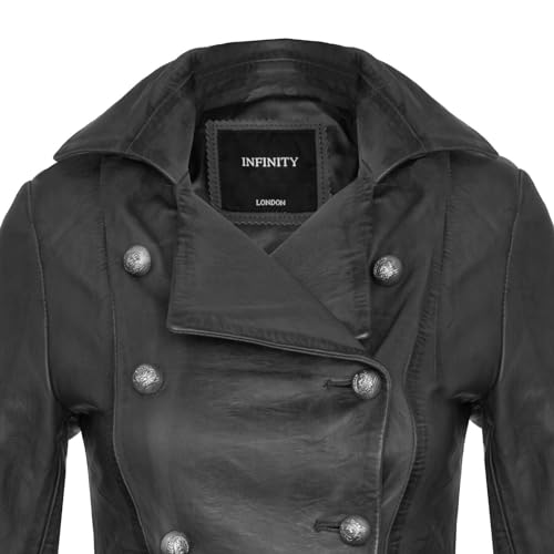 Women's Gothic Leather Edwardian Victorian Flare Coat4