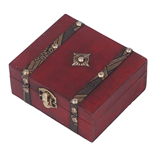Qcwwy Coffre au Trésor en Bois de Cèdre de Chinois Vintage, Boîte à Bijoux Rétro pour...