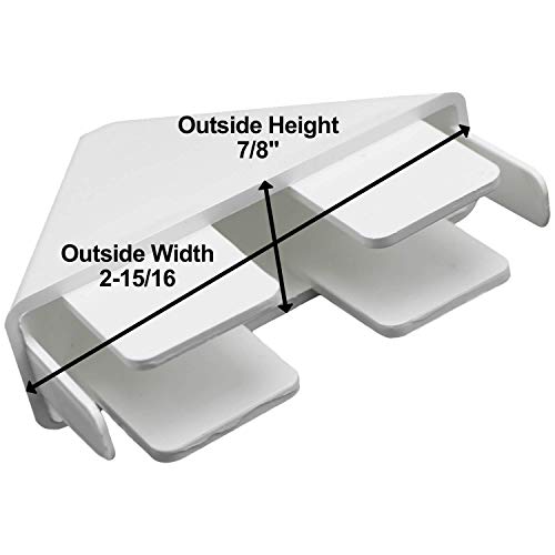 Jake Sales Vinyl Picket Fence Caps - 7/8" X 3" Pointed Vinyl Fence Picket Caps - White Picket Caps. Qty 5 #TOP3