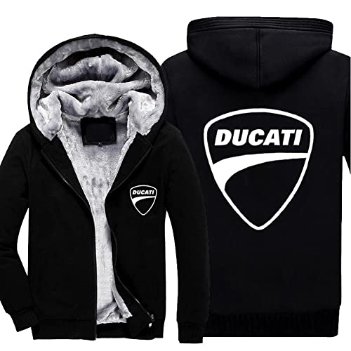 LYANXI Felpa con cappuccio da uomo con stampa D.U.C.A.T.I. casual con cappuccio a maniche lunghe, uniforme da baseball, idea regalo per adolescenti