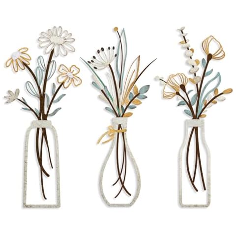 Pigort Metal Flowers Wall Art Cover