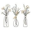 Pigort 3 Pieces Metal Flowers Wall Arts ̵...