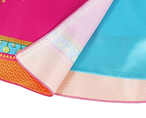 Jurebecia Princess Costume For Girls Princess Dress Up Fancy Birthday Party Role Play Outfit Blue 2-10 Years (Princess Jasmine Dress, 10(8-9Years)) #TOP6