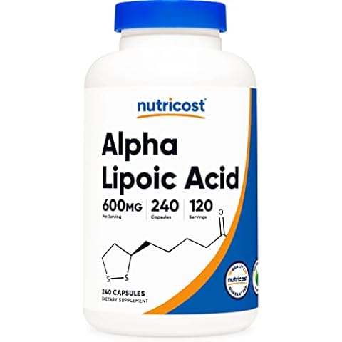 Nutricost Alpha Lipoic Acid 600mg Per Serving, 240 Capsules - Gluten Free, Veggie Capsules, Soy Free & Non-GMO Cover