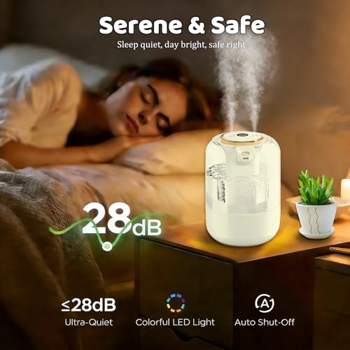 Humidificateur double pulvérisation 3 modes avec veilleuse colorée - 5