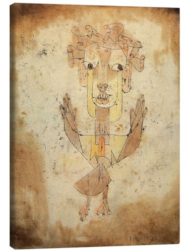 Paul Klee Angelus Novus tableau sur toile beige pour sublimer un salon contemporain