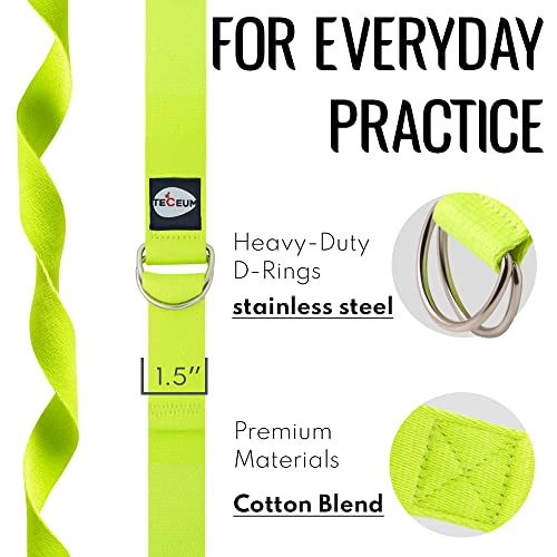 "Tasty" Summer Bundle [Set Of 2] Yoga Straps (2 X 8Ft) Lavander Mint & Green Apple #TOP2