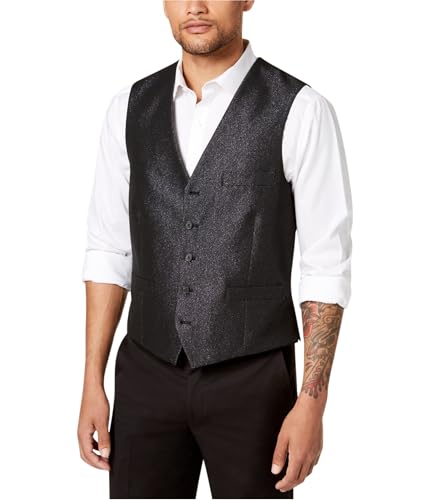 I.N.C. International Concepts Mens Slim Fit Embellished Vest Deep Black M