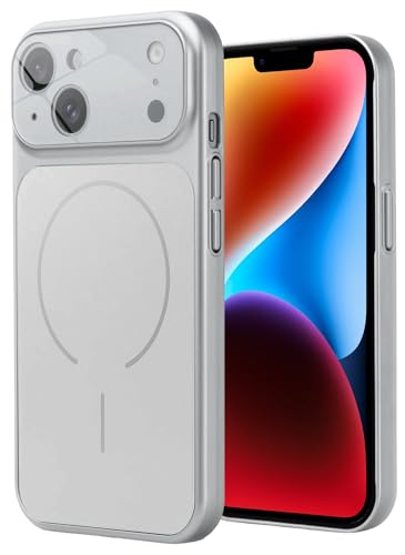 Image of SHINESTAR Premium Luxury Case Compatible with iPhone 14 Plus | Protective Back Cover with Camera Lens Safety | Wireless Charging Support | Slim Fit Durable Design | Enhanced Grip Protection Silver