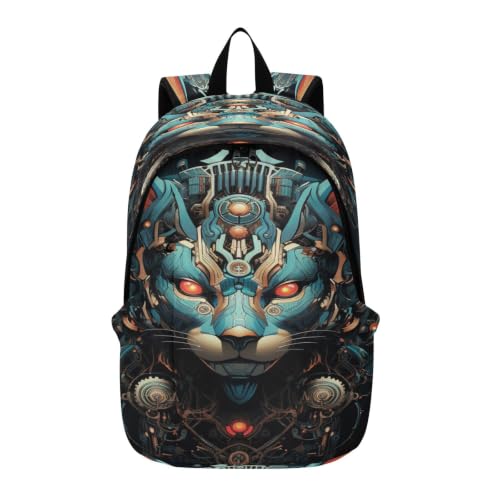 Sac à dos portable léger au design cheval de ruban bleu pour voyage