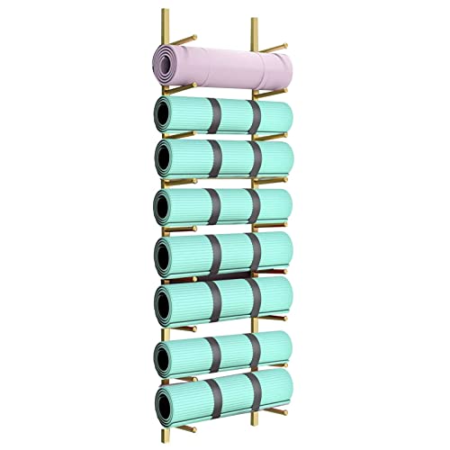 Support mural tapis de yoga, rack métallique rouleau de massage