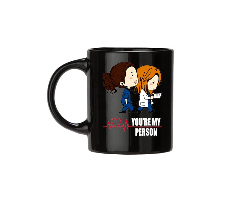 Ceramic Grey's Anatomy Fan Coffee Mug (Black) 330ML Gift for Friend