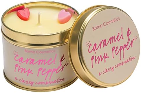 Bomb Cosmetics White Amber & Musk Scented Tin Candle; Contains Pure Clary Sage & Sandalwood Essential Oils; Vegan Friendly; 30-35 Hour Burn