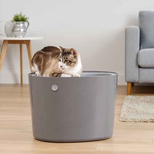 image for IRIS USA, Inc. IRIS USA Top Entry Cat Litter Box with Cat Litter Scoop