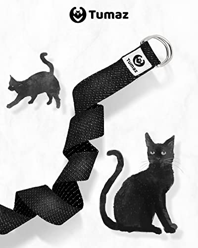 image for Tumaz Yoga Strap/Stretch Bands [15+ Colors, 6/8/10 Feet Options] with 