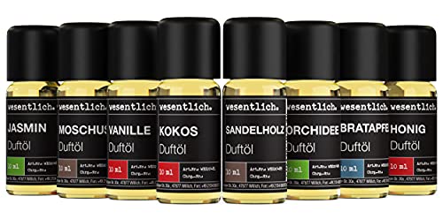 geborgen - ein Set aus 8 ausgewählten Duftölen von wesentlich. - für Duftlampe und Diffuser 8x10ml