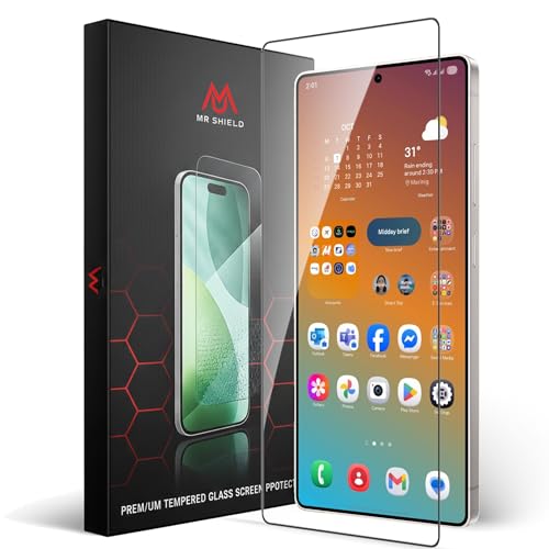 Image of Mr.Shield HD+ Screen Protector for Samsung Galaxy S26 Plus Tempered Glass Guard, 9H Hardness, Military Grade Protection, Easy Install, Case Friendly