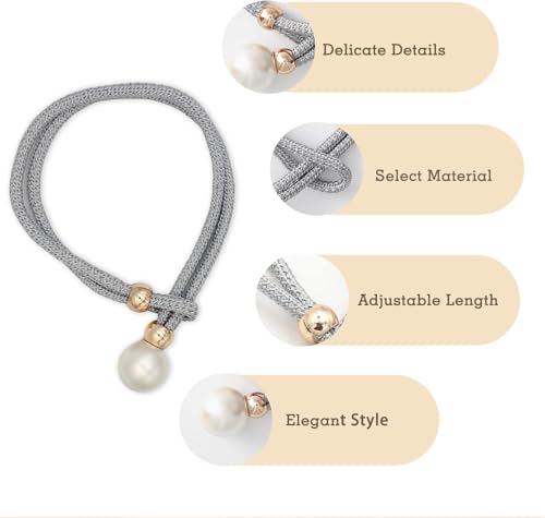 Image of INOVERA (LABEL) 4 Pieces Curtain Holders Tieback - Adjustable Window Curtains Tie Rope - Drapery Holdbacks Band for Office Home Decorative Accessories (Grey)