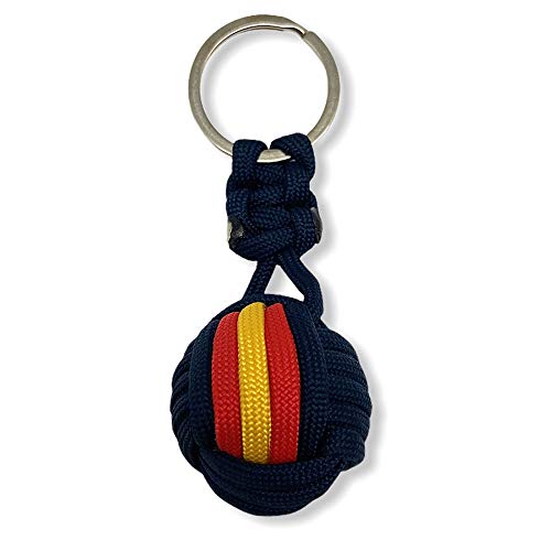 Hispania Colors Pack de Llavero y Pulsera con la Bandera de España - Azul Marino