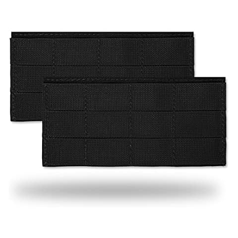 Tactical Belt Molle Accessories,2 Pcs Removable Loading Panels,Convertible Add Molle System for Gun Work EDC Police Duty (BK) Cover