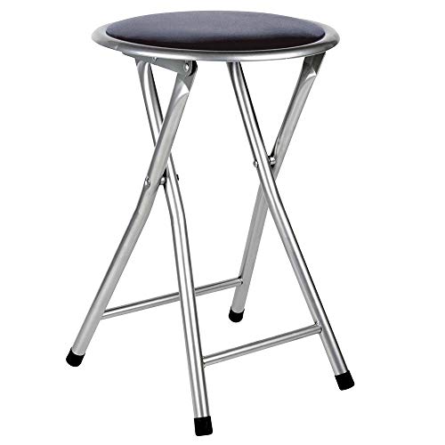 Mor - Banqueta Dobrável Circular Comfort Preta