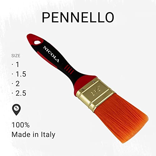 Pennello per Vernice in Setola Rossa Morbida - da