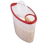 Rubbermaid Flex and Seal Cereal Keeper, 1.5 Gallon, BPA-Free, Clear with Red Lid, Airtight - Image 5