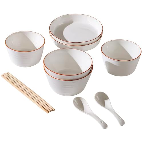 陶器食器セット 釉下彩 傷 摩耗、耐熱性、家庭用 デザートプレート ボウル 皿 セット プレート 皿 エアフライヤー 蒸し器 電子レンジ 滅菌器 食器洗い機 オーブンに対応しています 祝いプレセント 結婚祝い 休日や日常使いに最適(J)