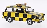 Material: Metall/Kunststoff Trabant 601 Universal, schwarz/gelb, Follow Me, Leipzig-Altenburg Airport , Modellauto, Fertigmodell, IST Models 1:43
