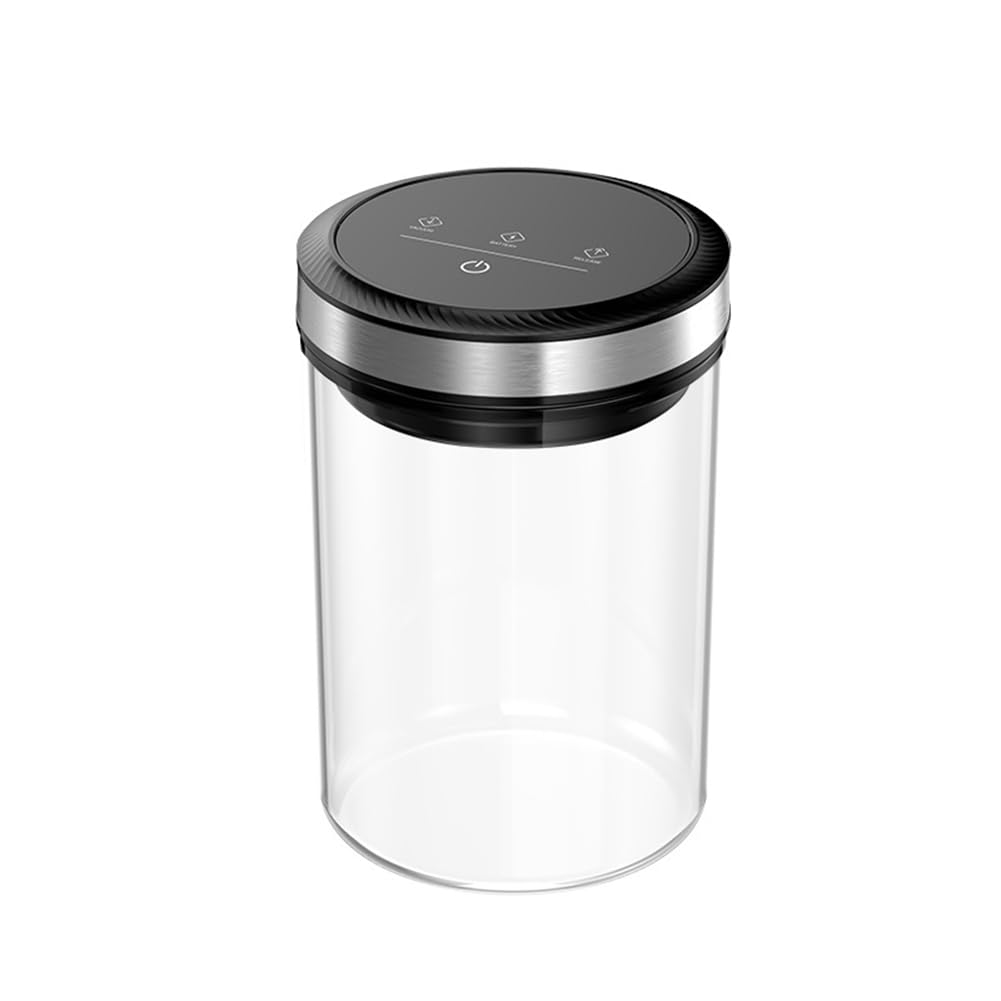 UDSKNV[KSL Vacuum Food Storage Canister Automatic Vacuum Coffee Canister Transparent Moisture-Proof Air Extraction