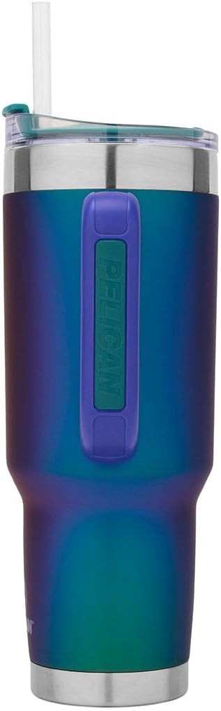 Pelican Hydration Pelican Porter™ 40 oz Vacuum Insulated Tumbler - Recycled Stainless Steel Double Wall Travel with Dual Lid, Powder Coated Insulated Coffee Mug For Hot Cold Drinks, Nebula - Image 4