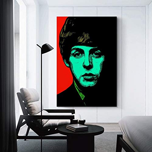 jiandan Paul McCartney Poster sur toile et décoration murale 50 x 75 cm - Les Beatles, Paul McCartney, John Lennon, RIngo Starr, George Harrison jiandan Paul McCartney Poster sur toile et décoration murale 50 x 75 cm – Image 4