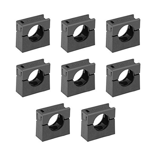 Uxcell Corrugated Tube Holder Ad18.5 Plastic Mounting Bracket Pipe Clamp Clips With Double Struts 8Pcs #TOP25