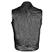 Jackets 4 Bikes Men’s SOA Motorcycle Vest – Premium Buffalo Leather Multiple Pockets Club Style Biker Vest with Metal Zippers Black XL